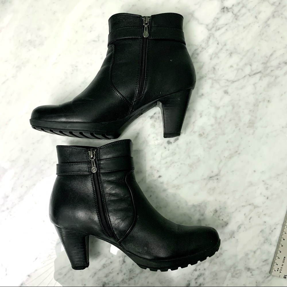 Blondo Black Ankle Zipper Leather Waterproof Rain Snow Winter Boots 7